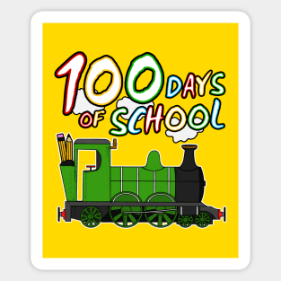 100 Days Of School Steam Train Kindergarten 2022 Sticker